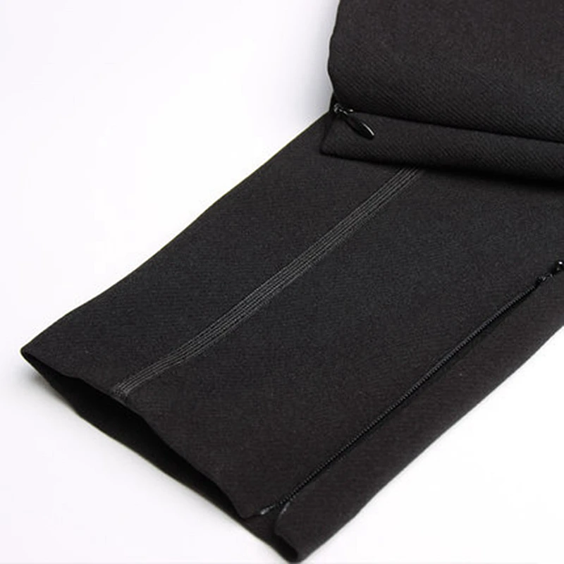 Черные узкие брюки для женщин из эластичной ткани на шнуровке с высокой талией