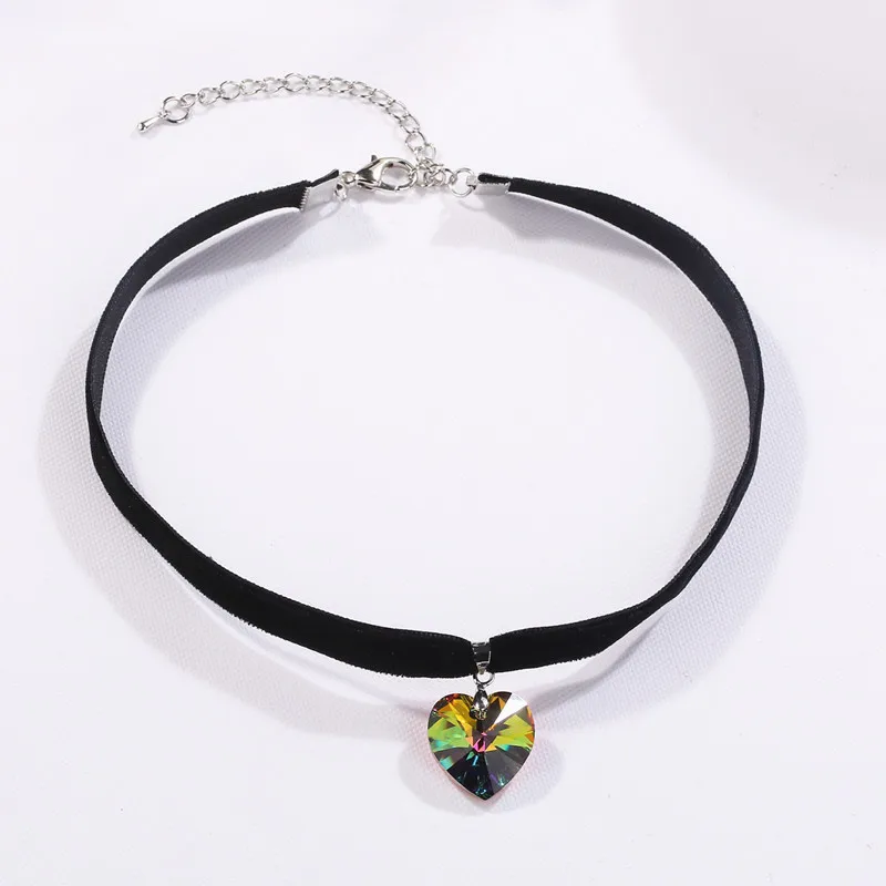 Austria crystal heart choker for women 201801