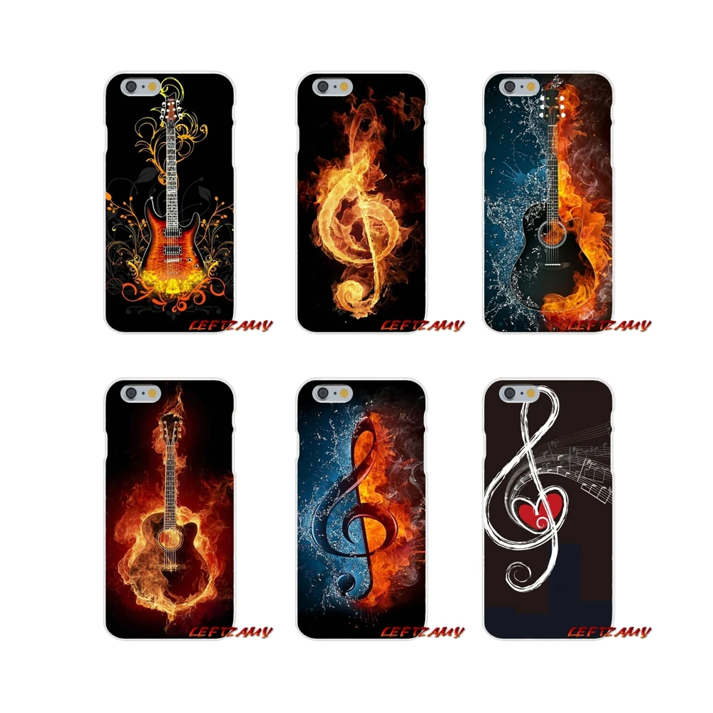 Силиконовый чехол для Xiaomi Mi6 Mi 6 A1 Max Mix 2 5X 6X Redmi Note 5 5A 4X 4A 4 3 Plus Pro music key and notes burning guitar |