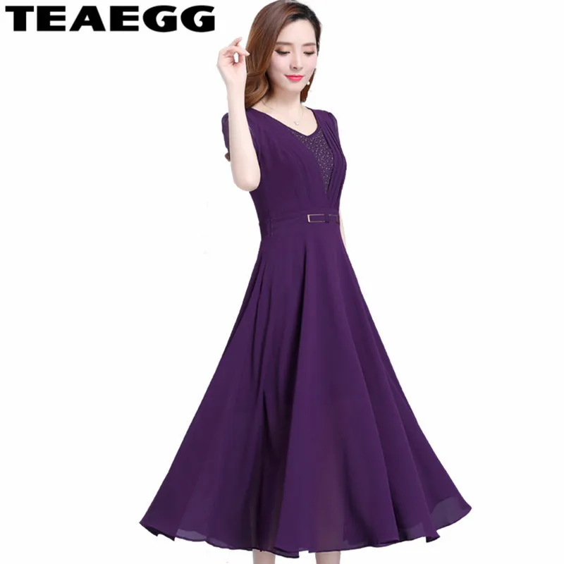 TEAEGG Gewaad Femme Ete 2019 Hoge Kwaliteit Purple Party Jurken Casual Vestidos Verano Maxi Jurk Zomer Vrouwen Plus Size 4XL AL1211 TEAEGG Gewaad Femme Ete 2019 Hoge Kwaliteit Purple Party Jurken Casual Vestidos Verano Maxi Jurk Zomer Vrouwen Plus Size 4XL AL1211