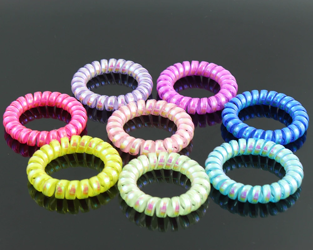 

Headdress Elastic Hair Bands Hair accessories Candy color hair band telephone wire line color Traceless Hair Scrunchy