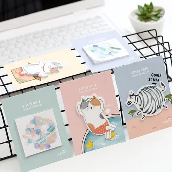 

4 pcs/Lot Cute animal sticky notes Decorative diary stickers planner Todo memo Office adesivi agenda School supplies DM709