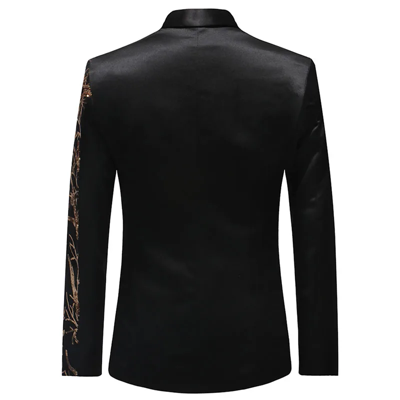 YUNCLOS 2019 Single Breasted Sequin Stage Suit Jacket Men Party Hip Hop Suit Fashion Digital Printing Drama costume Blazer YUNCLOS 2019 Single Breasted Sequin Stage Suit Jacket Men Party Hip Hop Suit Fashion Digital Printing Drama costume Blazer