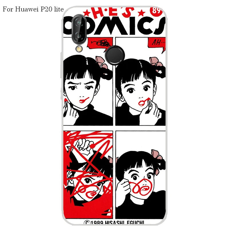 Huawei P20 lite Case Cover TPU Case For Huawei P20 lite Phone Cover Sweet Floral Cute Cat TPU P20 lite Soft Case Fashion 100%   a7