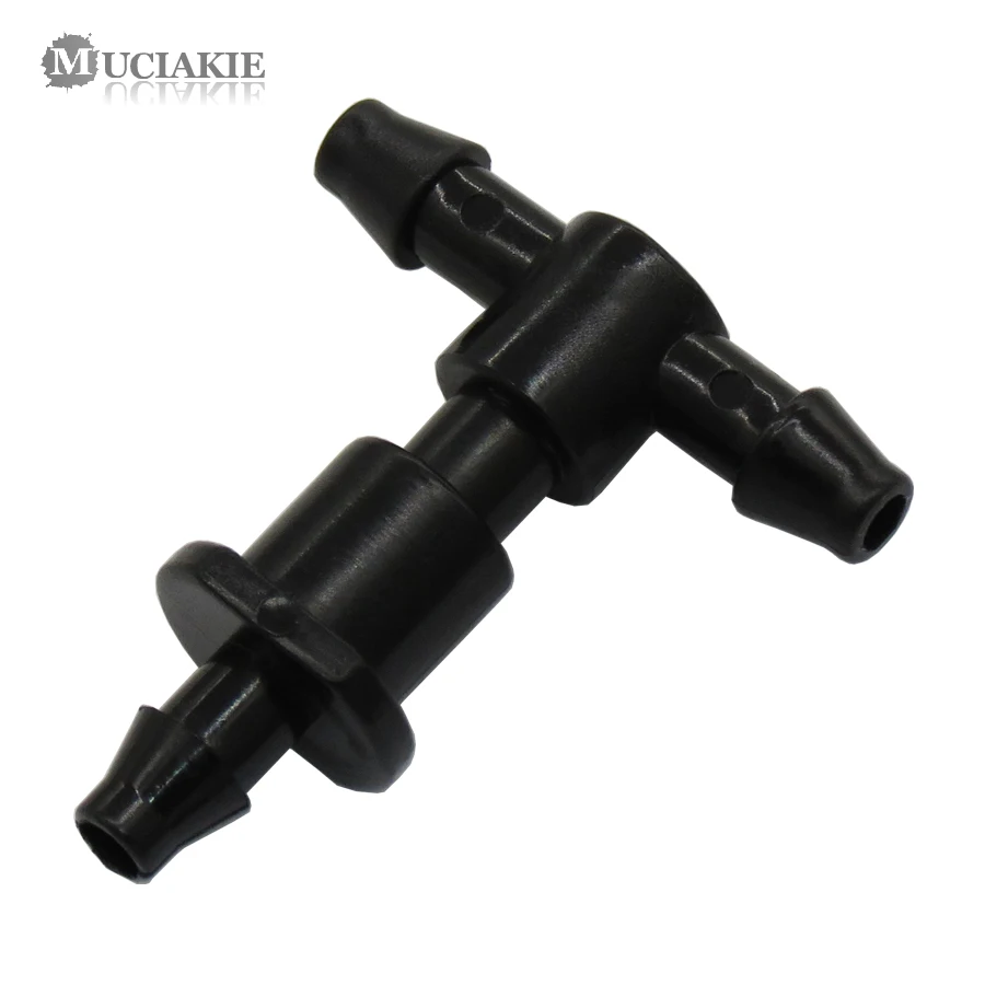 

MUCIAKIE 15PCS 1/4 Inch Hose Tee Connector Joint Removable 4/7 Tee Barb Water Splitter For 4mm/7mm Hose Garden Irrigation Tool