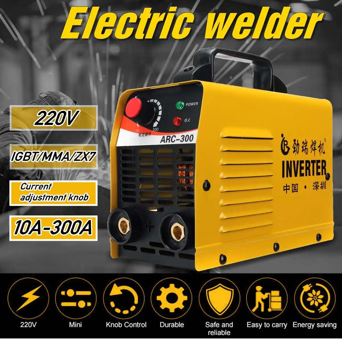 

IGBT ARC 10-300A Welder Inverter Welding machine IGBT MMA ARC ZX7 welding machine Easy weld electrode Arc Welder