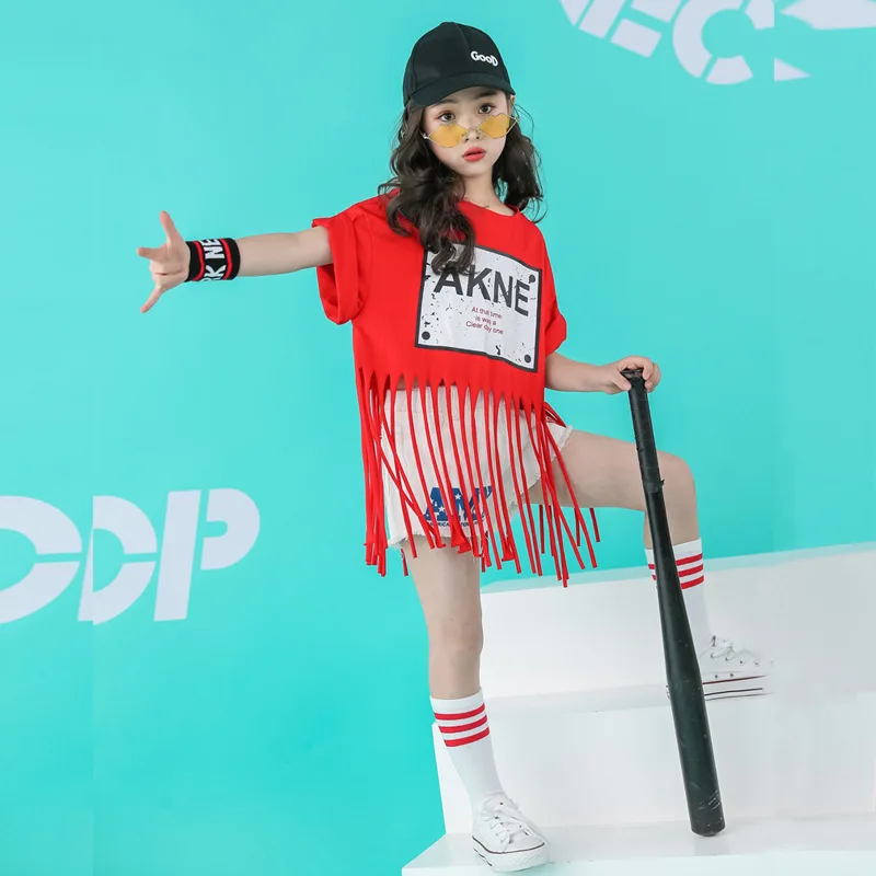 Children S Jazz Dance Costume Dresses Tassels Primary School Cheerleading Uniform Kids Hip Hop Dance Wear Street Dance Outfit Aliexpress