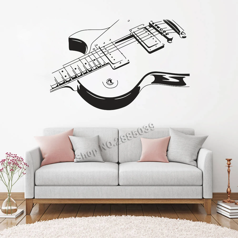 Guitar Home Fashions Wall Murals Decor Wall Decals Rock Music Creative