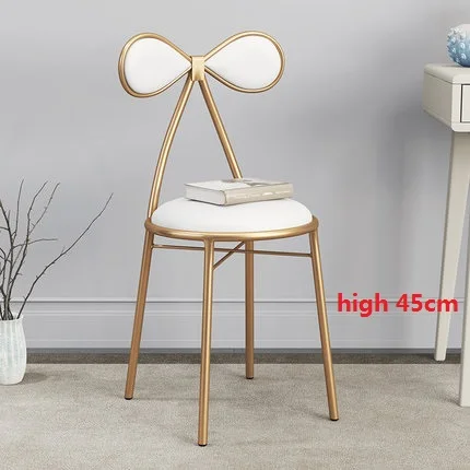 A,Fashion Butterfly knot Metal Chair Golden Bar Stool Dining Chair Makeup Chair Modern Simple Dressing Table Stool Home shop A,Fashion Butterfly knot Metal Chair Golden Bar Stool Dining Chair Makeup Chair Modern Simple Dressing Table Stool Home shop