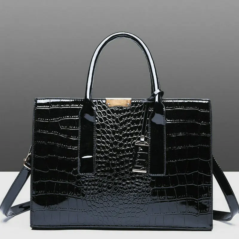 Брендовая женская сумка, сумка на плечо, роскошная композитная сумка аллигатора, простая кожаная вместительная сумка, сумка для покупок, B44-22