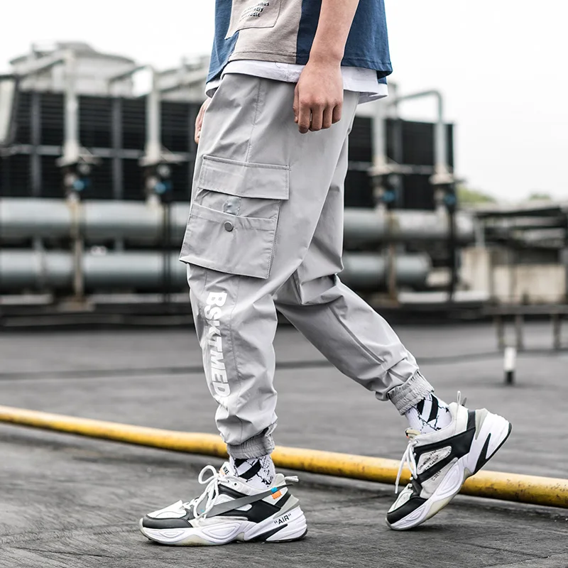 

2019 Streetwear Style Pockets Cargo Pants Men Casual Joggers Fashion Tactical Trousers Tide Harajuku Pantalones Hombre ABZ464