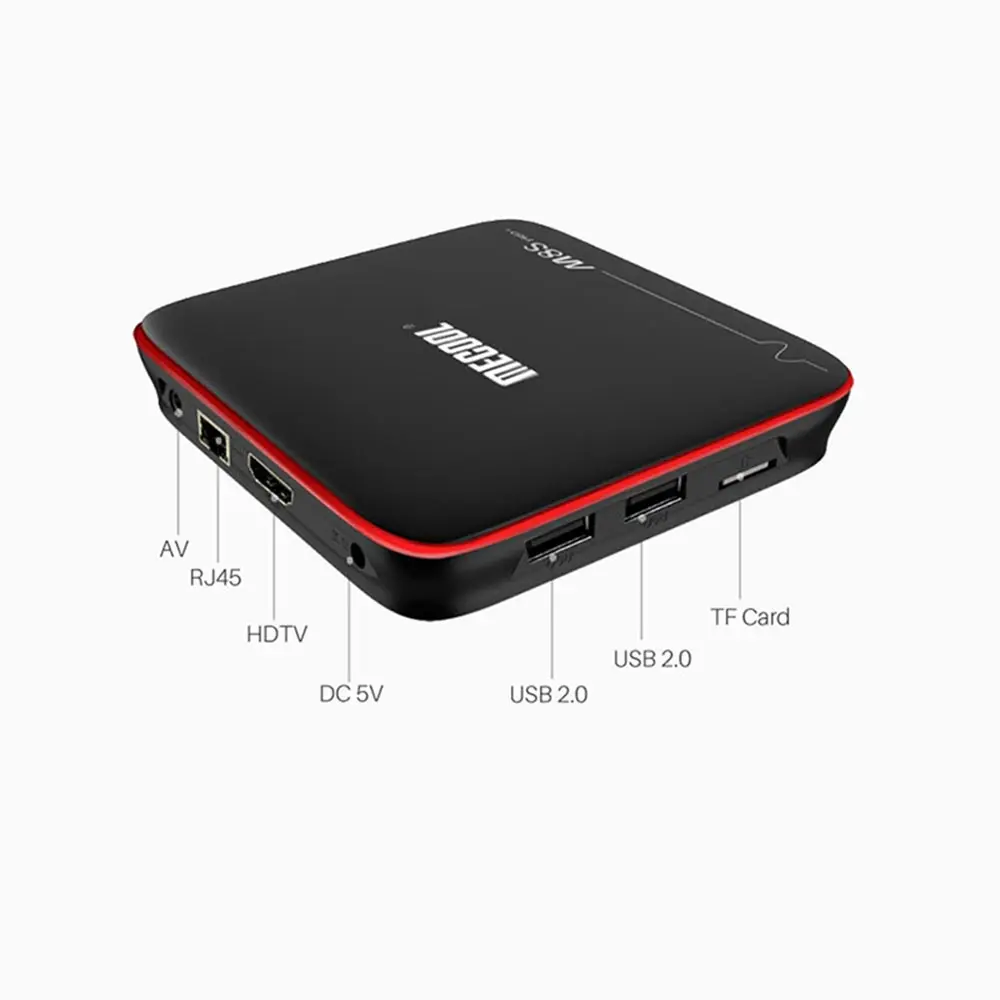 Mecool m8s pro w 2G 16G Smart tv box android 7,1 S905W cpu 2,4 GHz WiFi 4K H.265 top tv box Поддержка 2500+ Испания/Европа IP tv pk KM9