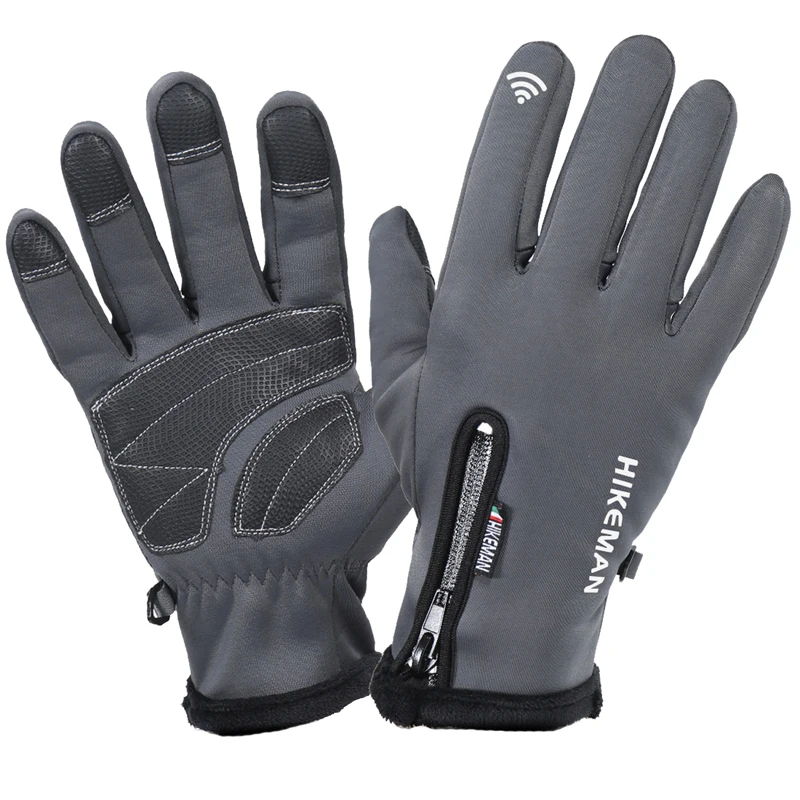 

2018 Winter Touch Screen Gloves Reflective Thicken Keep Warm Gloves Professional Sport Running Biking Gloves for Men Women