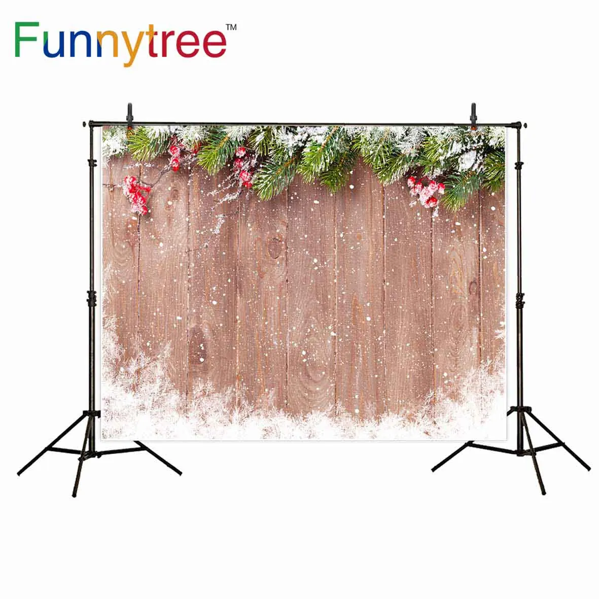 Funnytree фон для студийной фотографии рождественские листья дерево зима снег professional photocall photobooth