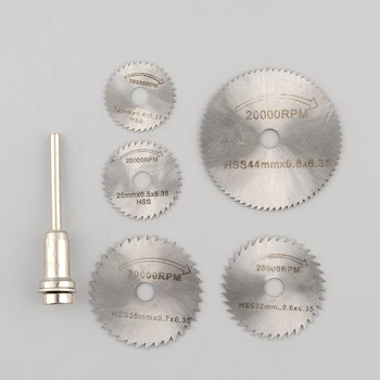 

6 Pcs Hss Rotary Tools Circular Saw Blades Cutting Discs Mandrel Cutoff Cutter Power Tools Makita Power Tools Abrasive Tools