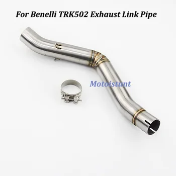 For Benelli Trk502 Motorcycle Exhaust Muffler Pipe Modified Middle Connection Link Pipe with Stainless Steel Slip On