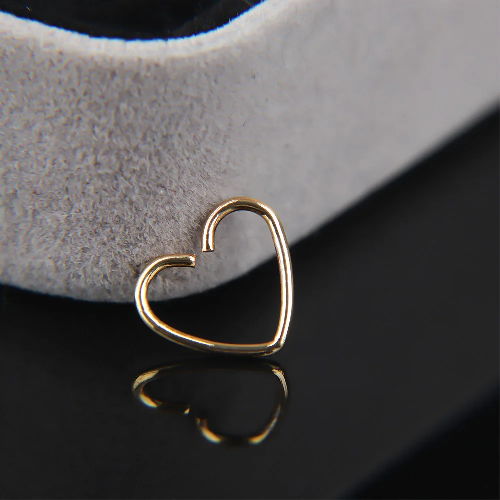 Body Jewelry Surgical Steel Daith Heart Cartilage Tragus Piercings Hoop Lip Nose Rings Orbital Ear Stud Helix Jewelry 10*0.8 mm piercing jewelry,nose rings,body piercing jewelry,body jewelry,nose studs