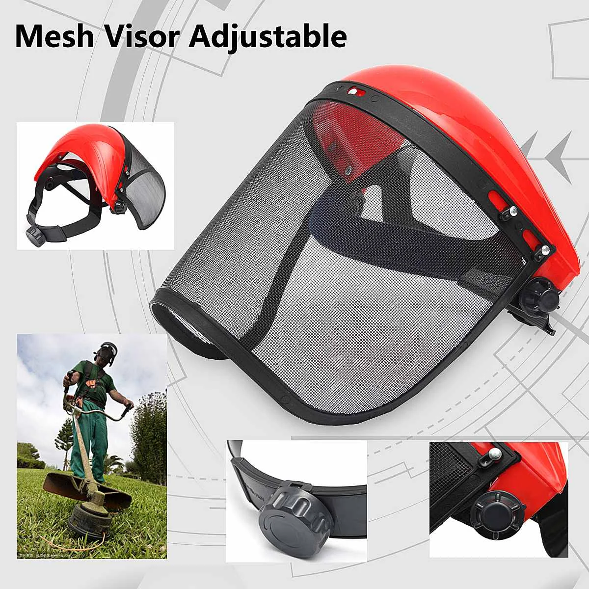 

1Pcs New Faces Mask Industrial Work Protective Mesh Screen Faces Shield Clear Safety Workwear Mask Eye Protection Flip Up Visor