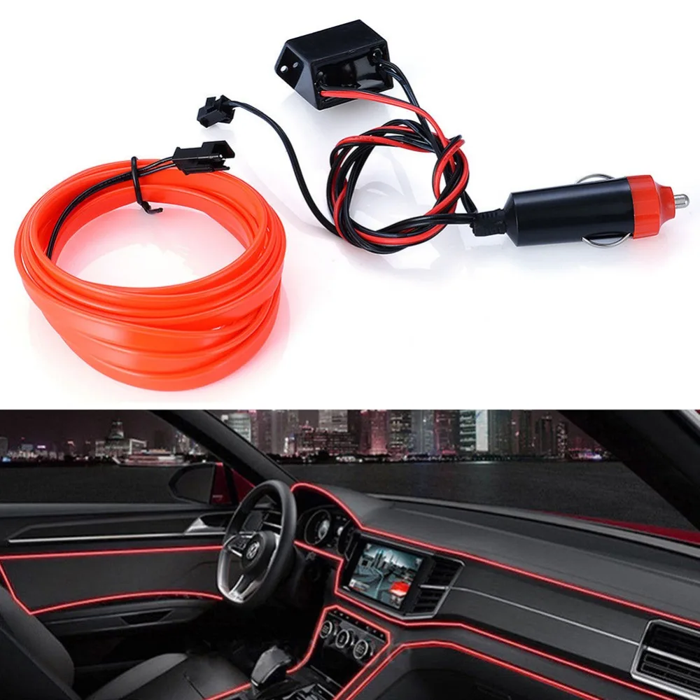 Red 2m Led Car Auto Interior Decorative Atmosphere Wire