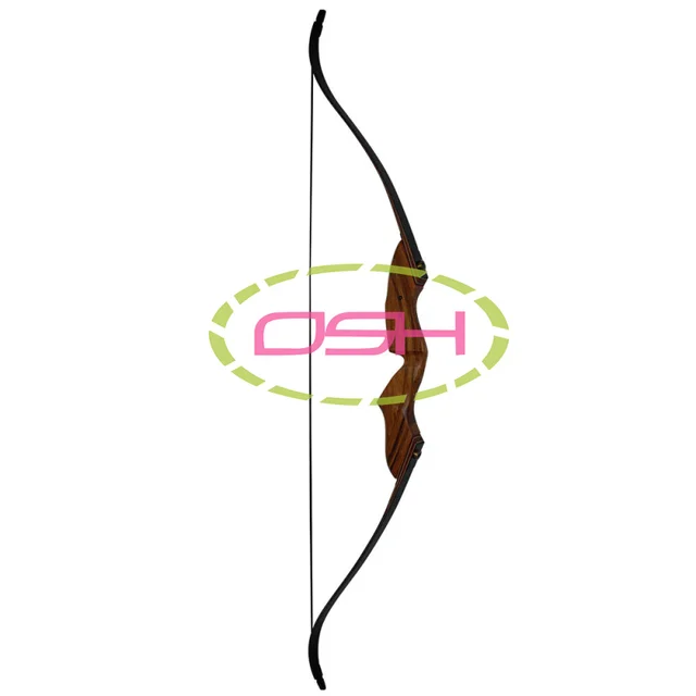 Best price at $113 Cheap 60 inch Recurve Bow Archery Black Laminated Fiberglass Takedown Longbow with Bowstring 1pcs 30/35/40/45/50/55LBS