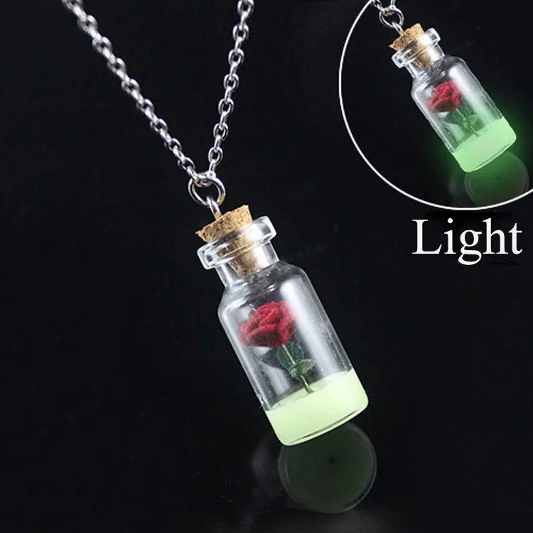 

1PC Glowing Little Prince Rose/le petit prince/The Little Prince's rose necklace/ Glowing Rose necklace/ Valentine's Day Gift