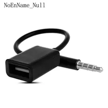 3.5mm Male AUX Audio Plug Jack To USB 2.0 Female Converter Cable Cord Fr Car MP3 3.5mm Male AUX Audio Plug Jack To USB 2.0 Female Converter Cable Cord Fr Car MP3