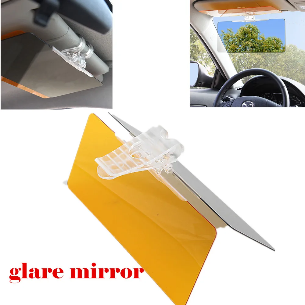 День и ночь поляризатор объектив автомобиля Защита от солнца ослепляющее зеркало Горячие 2 в 1 Автомобиль g-lare зеркало из закаленного стекла
