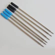 Заправка для ручка с синими чернилами/школьная Ручка из нержавеющей стали, черные чернила и синие чернила на ваш выбор, 10 шт. в партии