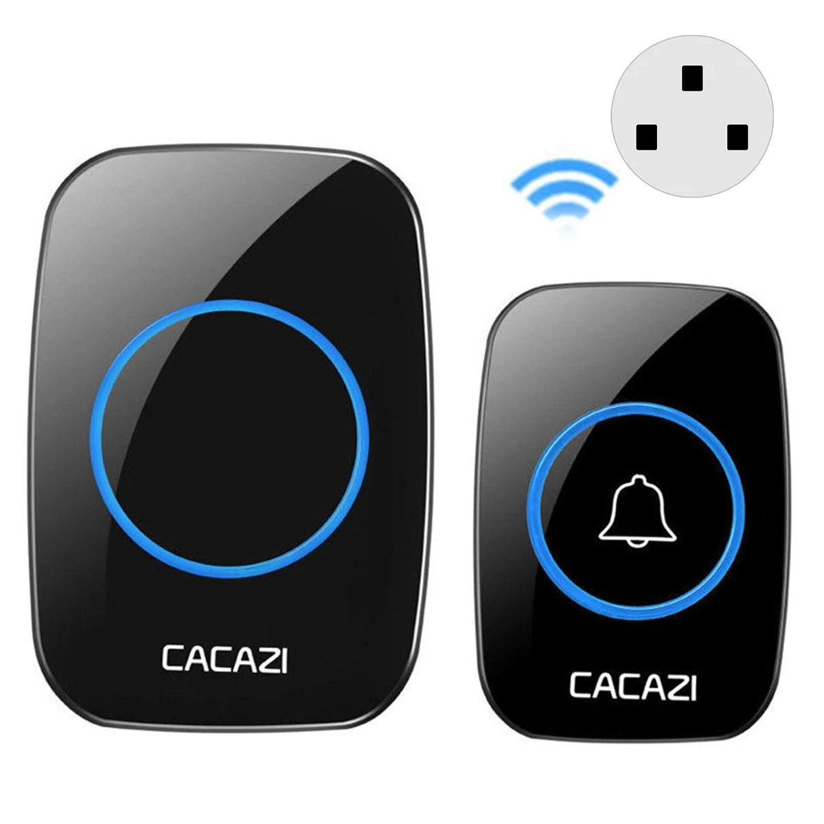 

300M Remote Control Waterproof LED Wireless Doorbell 38 Songs Chime Door Bell - UK/EU/US Plug