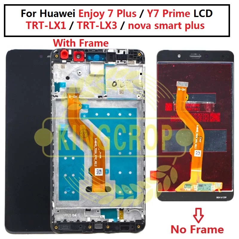 Для Huawei Enjoy 7 Plus lcd Y7 Prime ЖК-дисплей дигитайзер сенсорный экран Рамка для TRT-LX1 nova smart