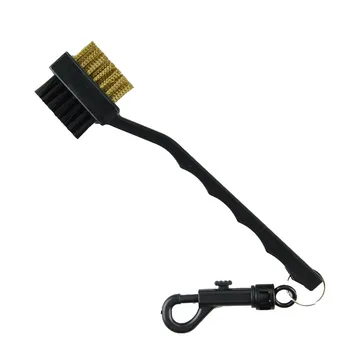 

Portable Double Sided Sided Brass Wires Nylon Golf Brush Clip Groove Ball Cleaner Cleaning Kit Tool Accessories 2019 New Arrival
