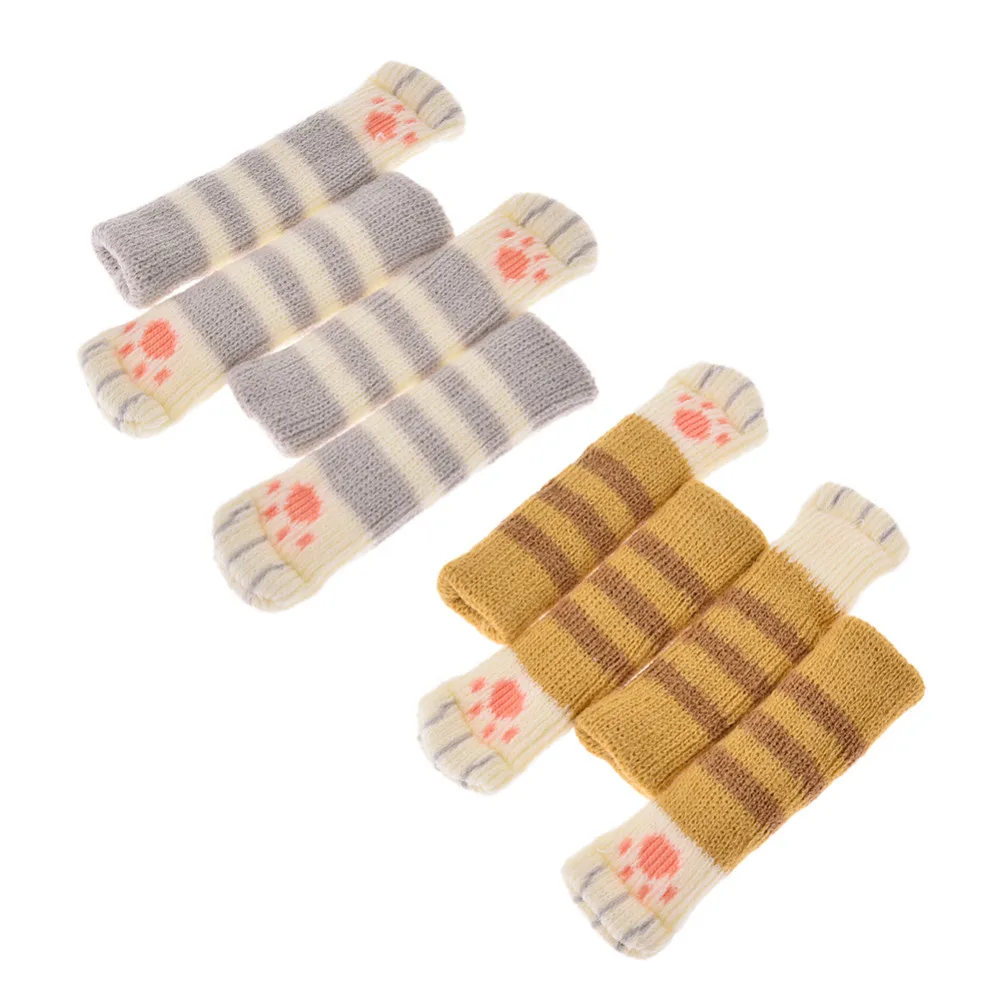 

4pcs/set High Quality Polyester Table Chair Leg Protector Table Foot Socks Mat Non-Skid Furniture Foot Sleeve Cover Foot Strap