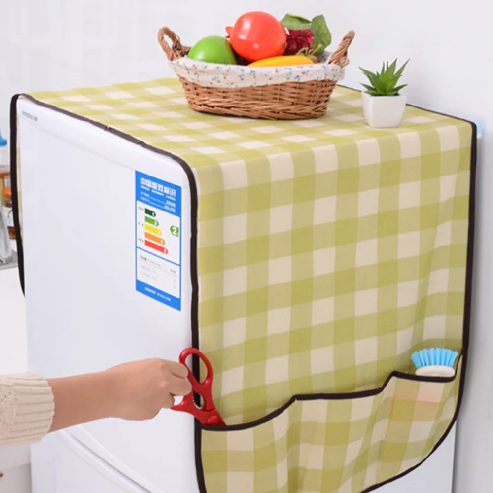 

Portable Fridge Refrigerator Dust Proof Cover With Pouch Bag Organize Storage