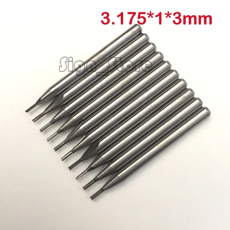 10pcs Double Flute Straight Slot Carbide Slotting Cutters CNC Router