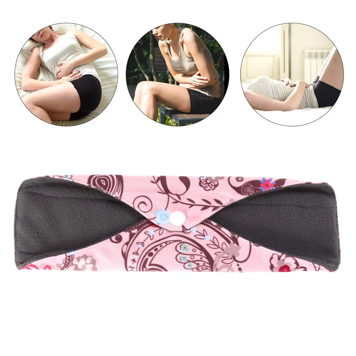

1pc Sanitary Towel Breathable Reusable Portable Menstrual Mama Pads Random Color