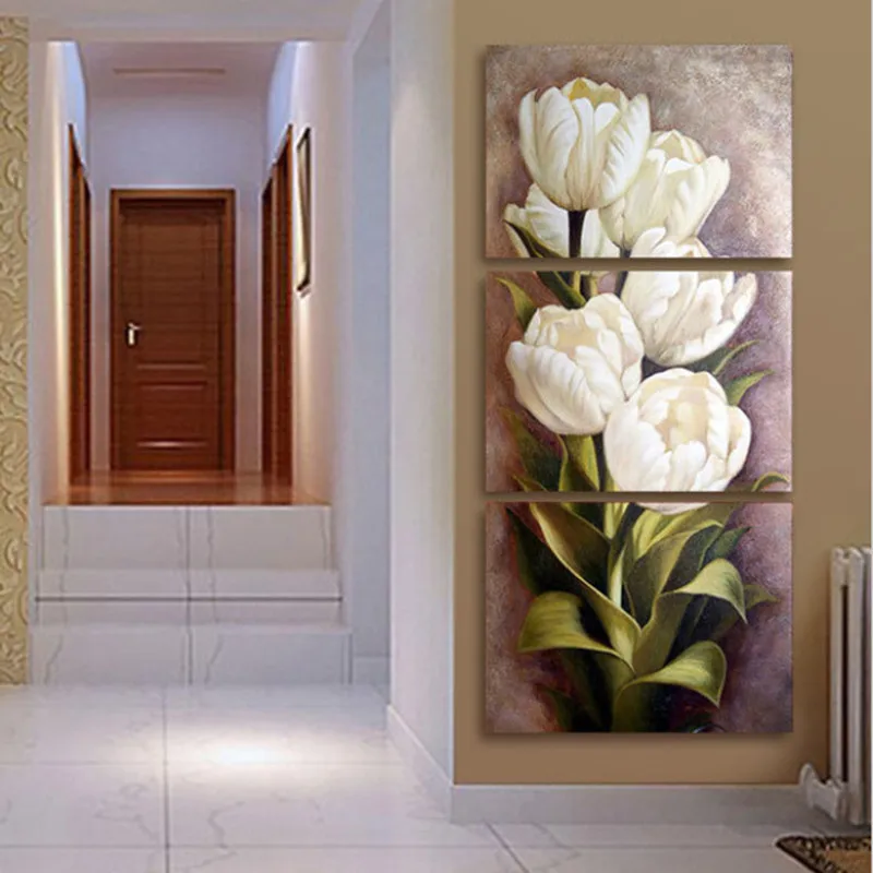 Мозаика 3D diy Multi diamond вышивка живопись Триптих тюльпан украшения дома смолы