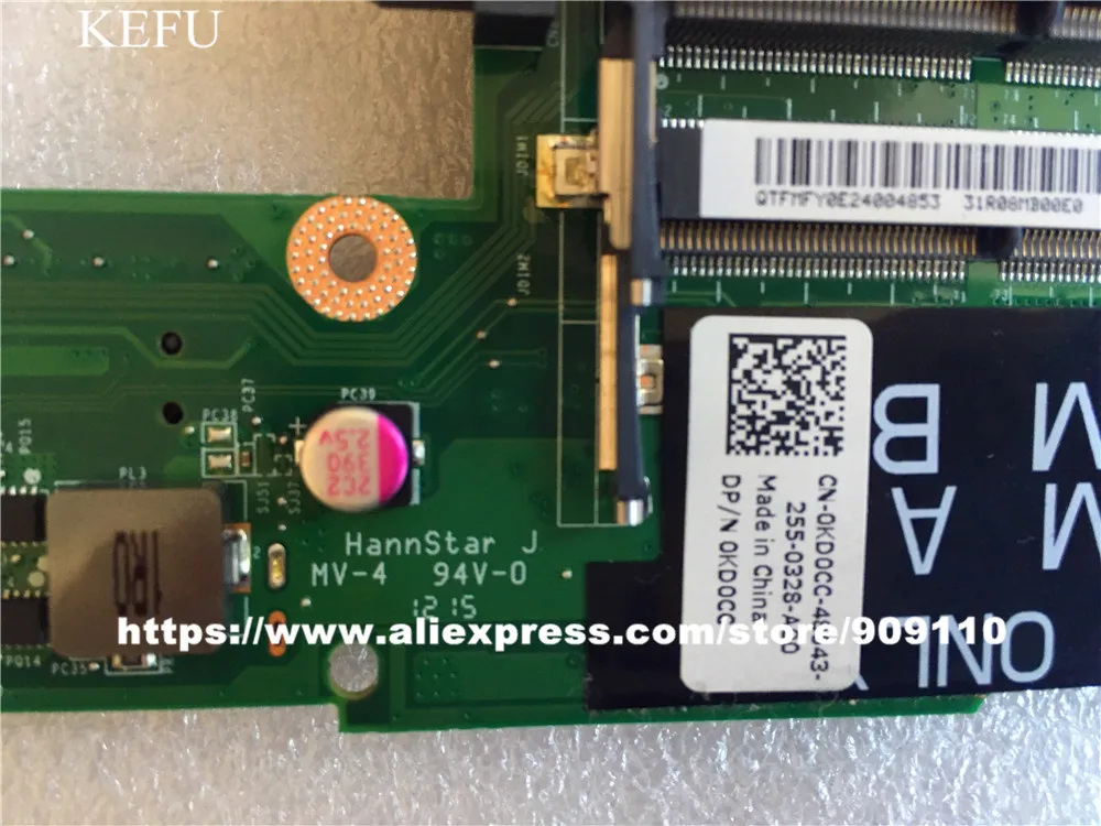 KEFU FOR Dell Inspiron 14R 5420 742 5420 Laptop For Motherboard KD0CC s989 hm77 0KD0CC CN-0KD0CC DA0R08MB6E2