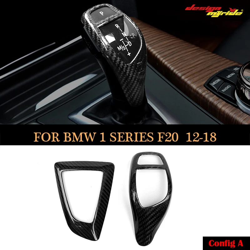 For BMW all series automatic speed gear shift knob head carbon fiber