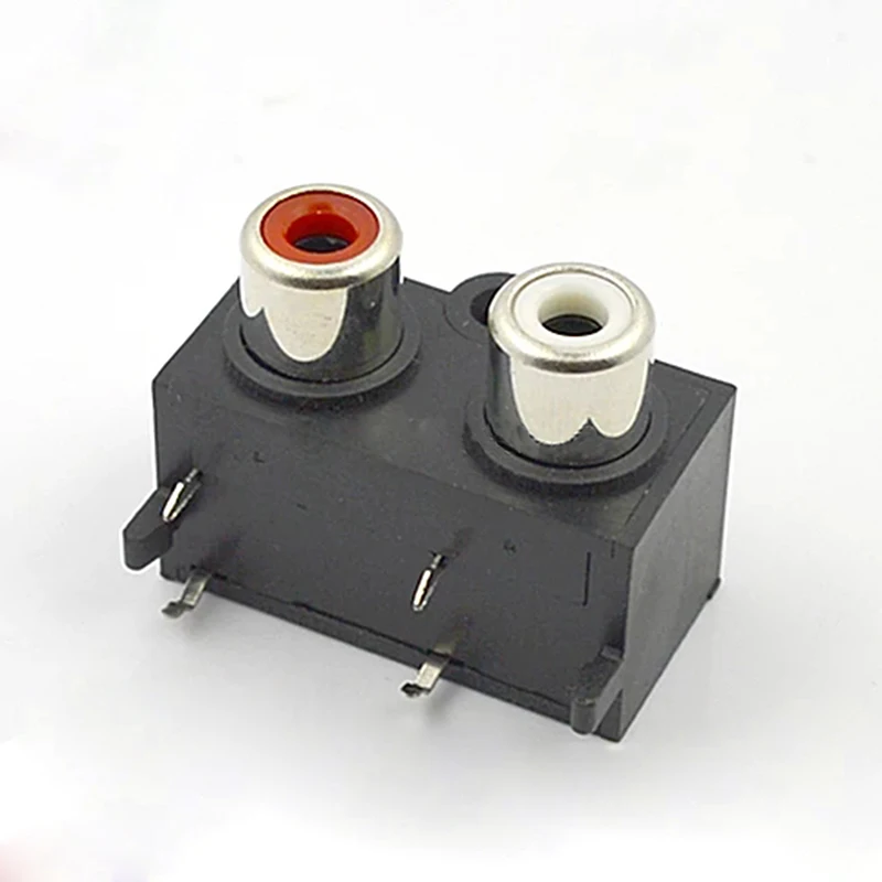 10pcs Audio Video Connector RCA Plug AV Lotus Socket 2 holes Jack Adapter | Компьютеры и офис