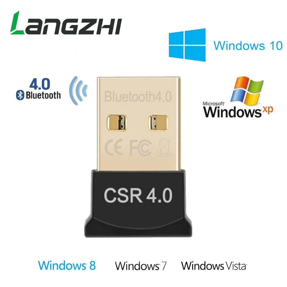 

Langzhi Draadloze USB Bluetooth Adapter APTX voor PC Bluetooth 4.0 Dongle Audio Ontvanger Bluetooth Zender voor 10/8/XP/Vista