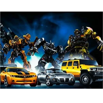 

5D Diamond Mosaic Pattern Rhinestones Needlework Diy Diamond Painting Cross Stitch Cartoon Robot Car Diamond Embroidery decor