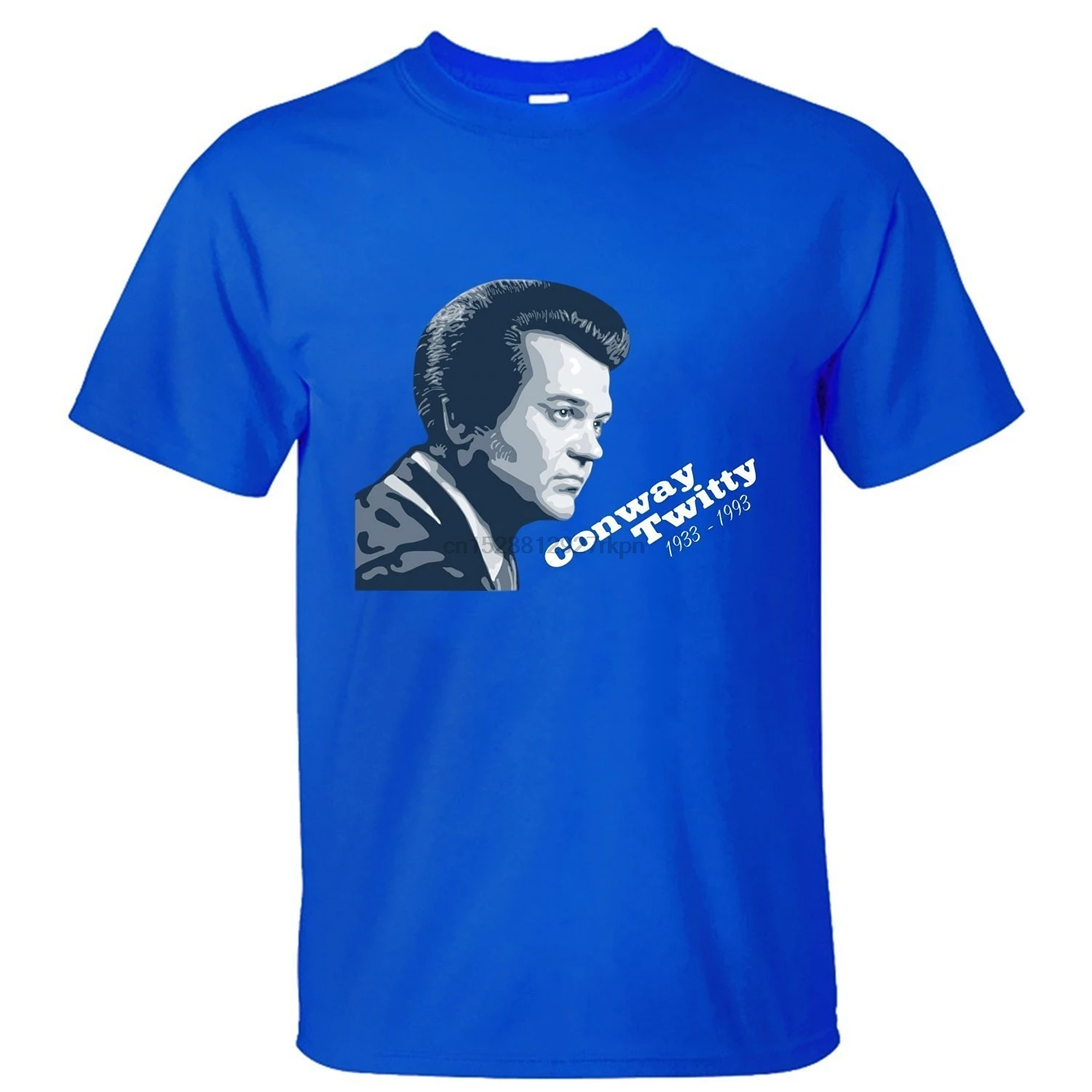 Conway Twitty Country Music Cotton Short-sleeve T-shirt for Men Conway Twitty Country Music Cotton Short-sleeve T-shirt for Men