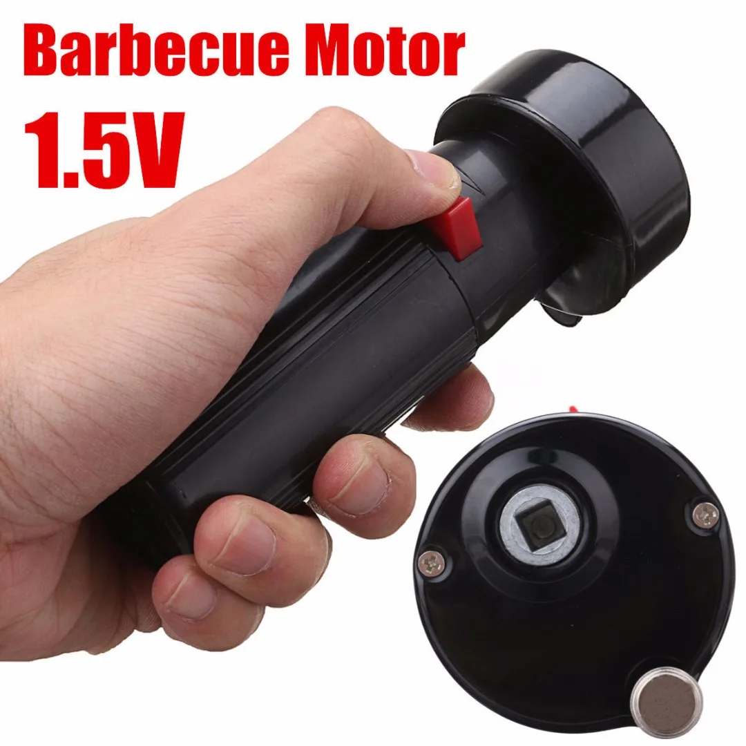 JX-LCLYL 1.5V Barbecue Rotisserie Rotator Grill Battery Motor BBQ Roast Bracket Holder