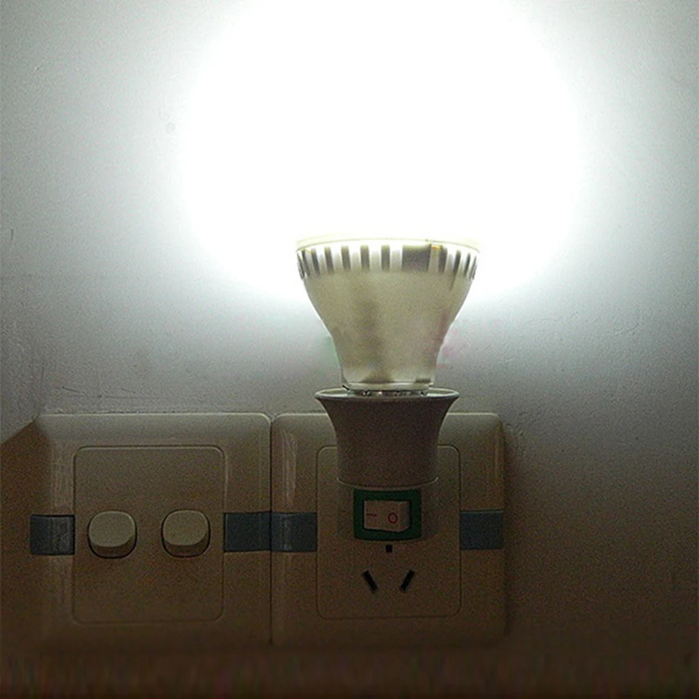 Цоколь лампы E27 Светодиодный светильник штепсельная розетка в ЕС тип штепсельный адаптер конвертер для патрона лампы с кнопкой ВКЛ/ВЫКЛ
