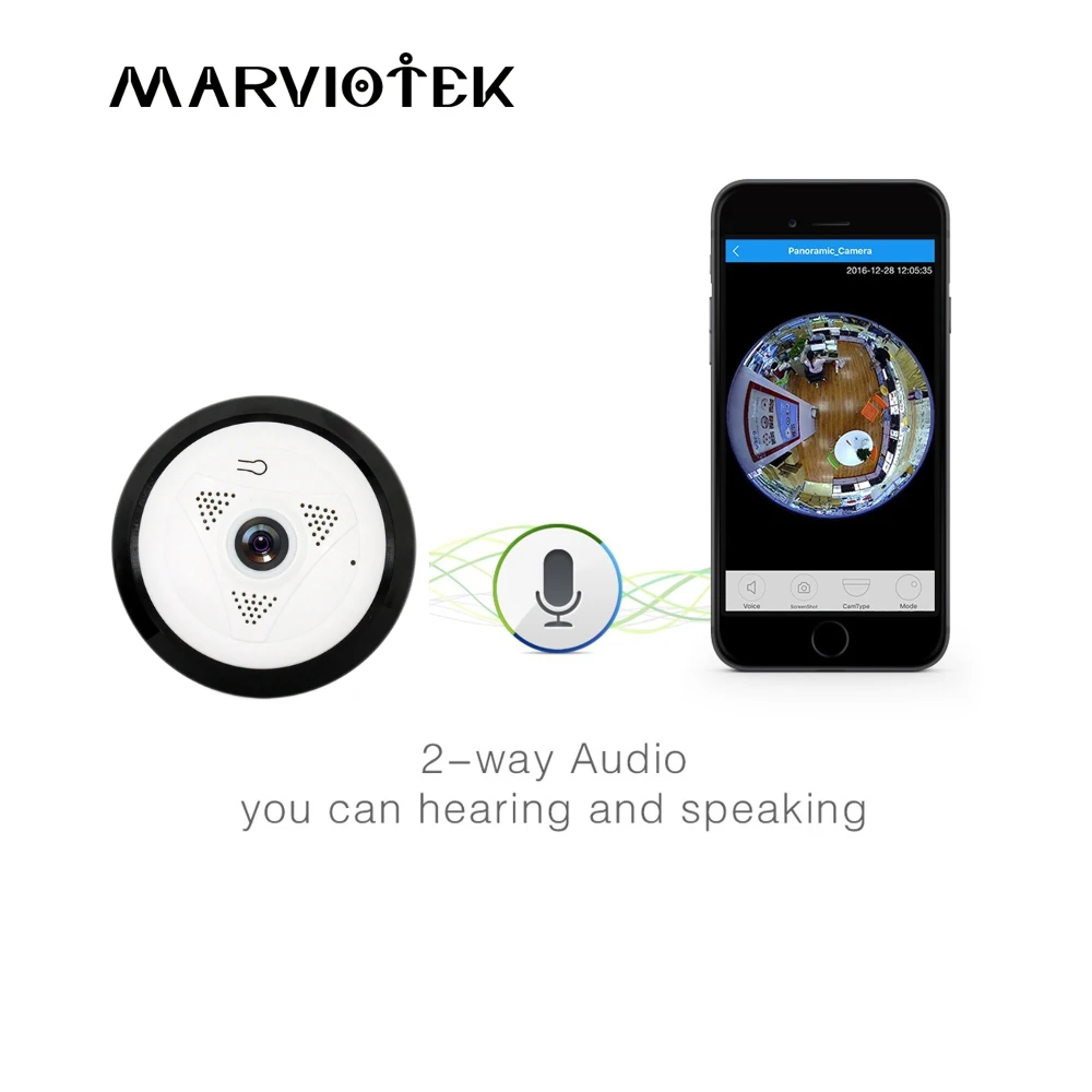 

Wireless IP Camera Wifi Fisheye VR 360 Degree Panoramic Camera HD 960P Home Security Surveillance System Camera P2P CCTV Camera