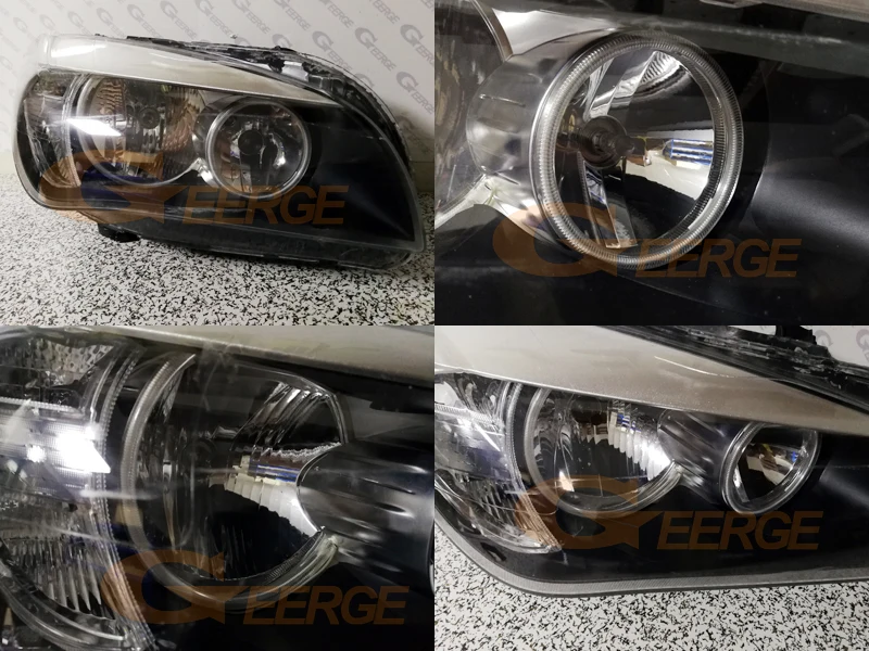 BMW X1 E84 2010-2014 Halogen headlight ccfl angel eyes kit (5)