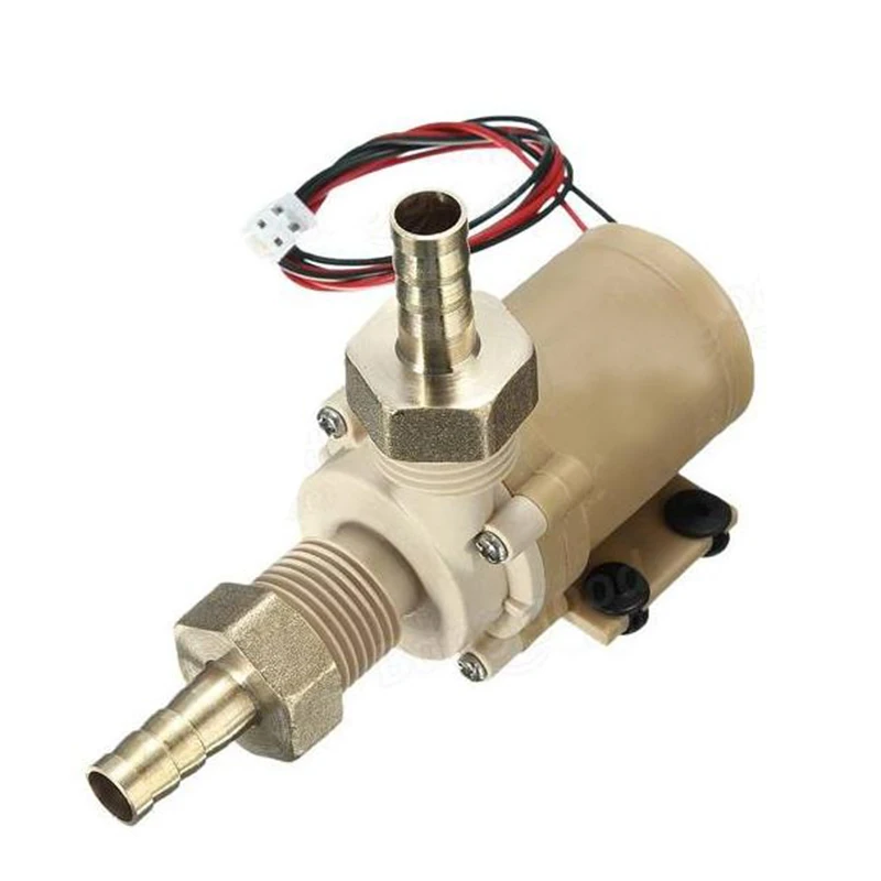 DANIU DC 12V Солнечный циркуляционный насос горячей воды бесщеточный двигатель водяной коричневый 3 Измеритель циркуляции погружной насос, насос с бесщеточным двигателем с двумя парами