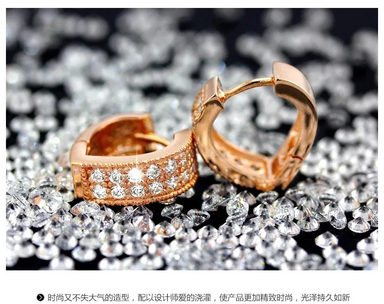 MISANANRYNE Лидер продаж Высокое качество Модный кубический цирконий серьги кольца 3 цвета Jewelry для женщин Свадебные аксессуары