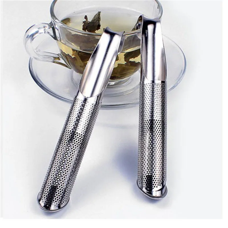 

Stainless Steel Pipe Design Strainer Tea Infuser Touch Feel Good Holder Tool Tea Spoon Infuser Filter Kitchen Accessories drop s
