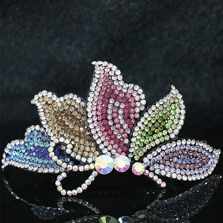 Hot sale rainbow 14 style crystal hairpins hairclips bridal hairdress